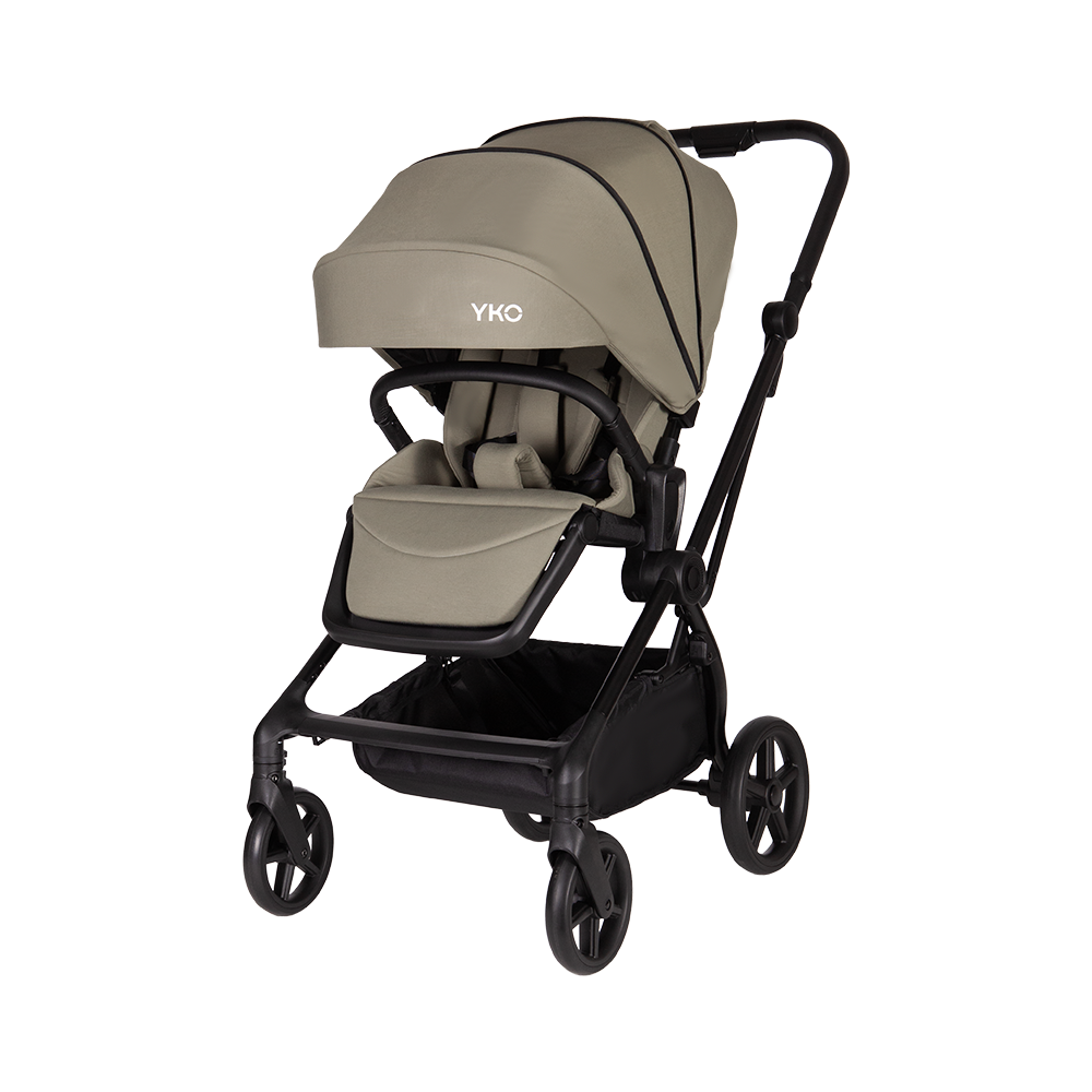 3-in-1 Kinderwagen mit Aluminiumrahmen und umkehrbarem Sitz